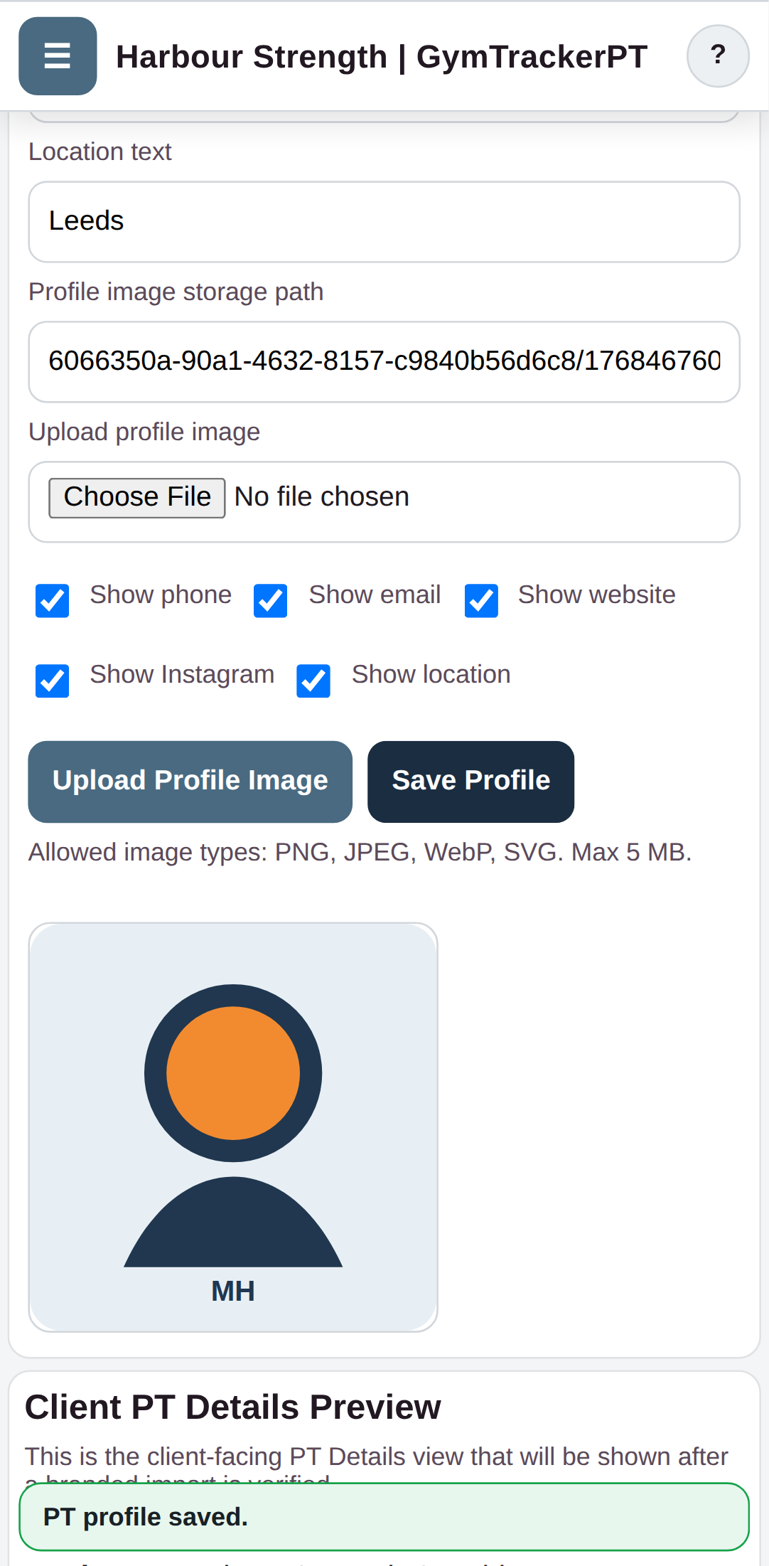 Check the client preview