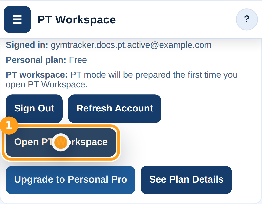Open PT Workspace