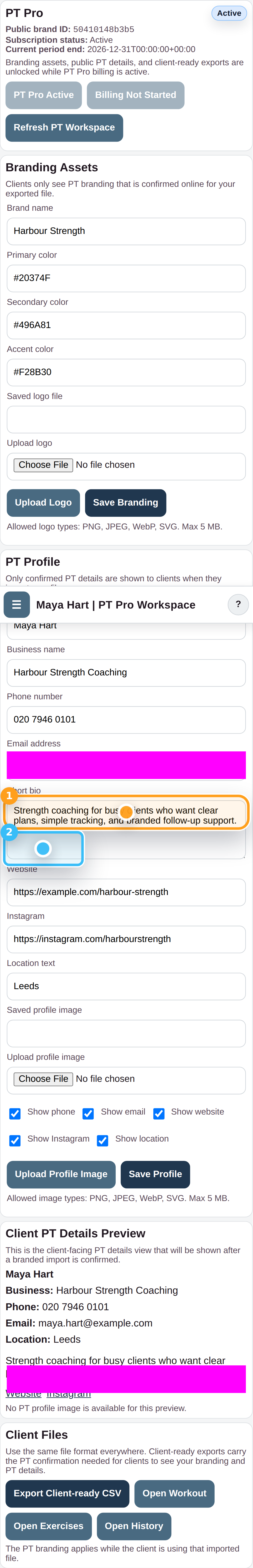 Prepare the PT logo upload