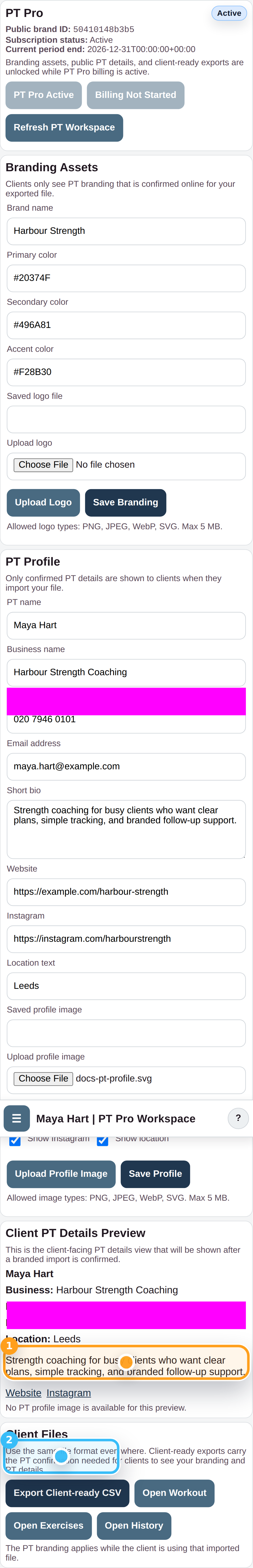 Prepare the PT profile image upload