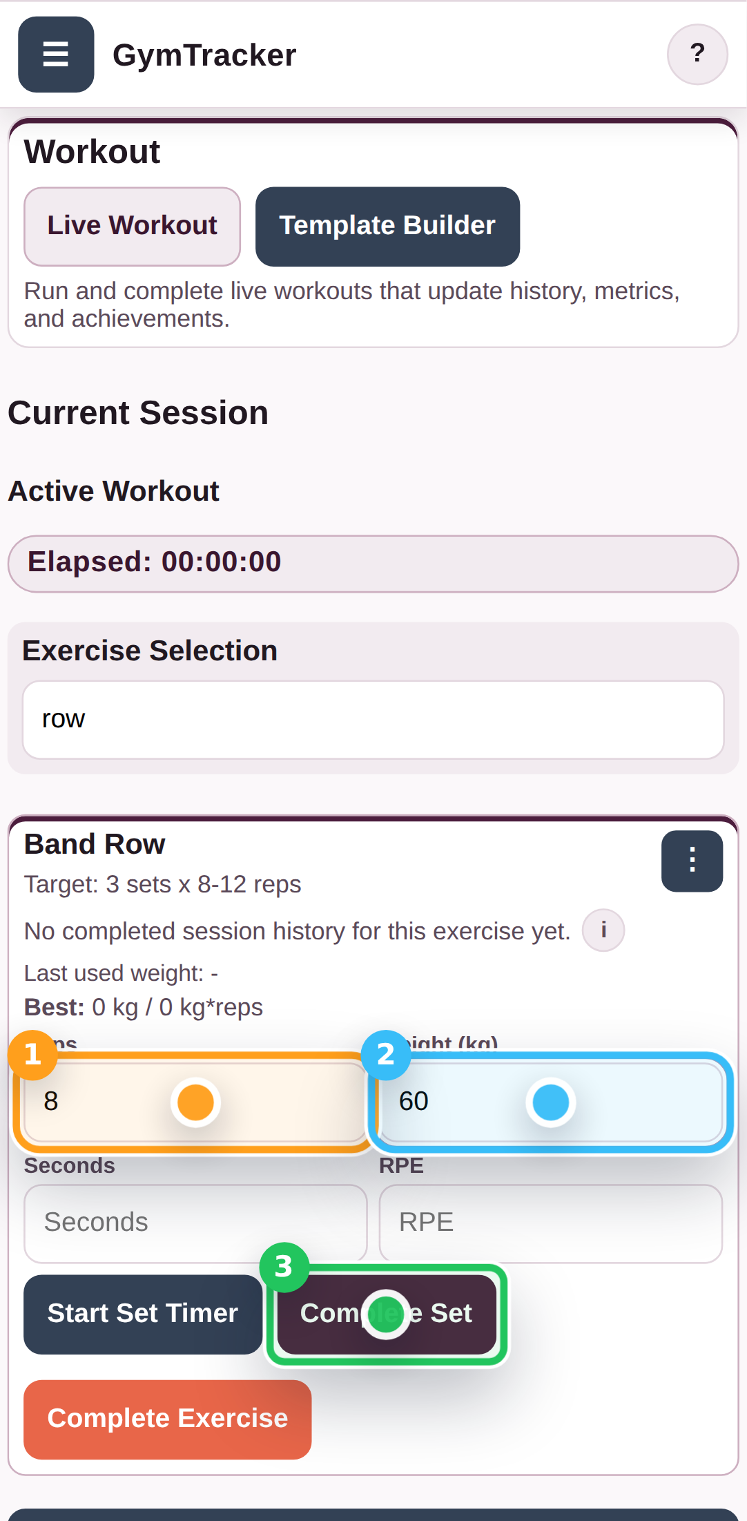 Enter the set details