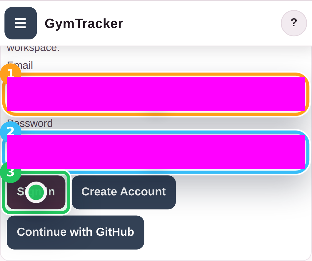 Sign in from Account