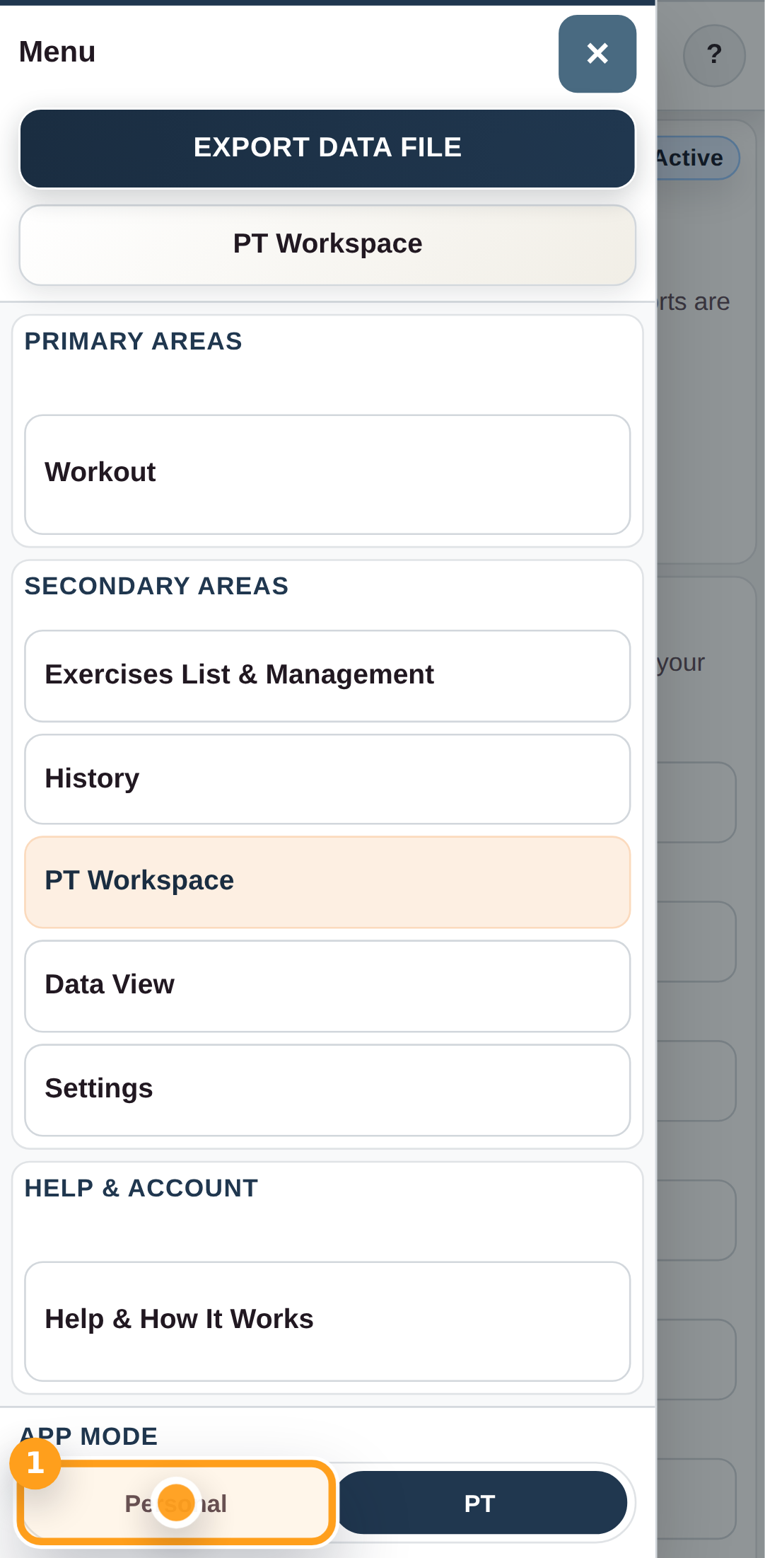 Switch back to Personal mode