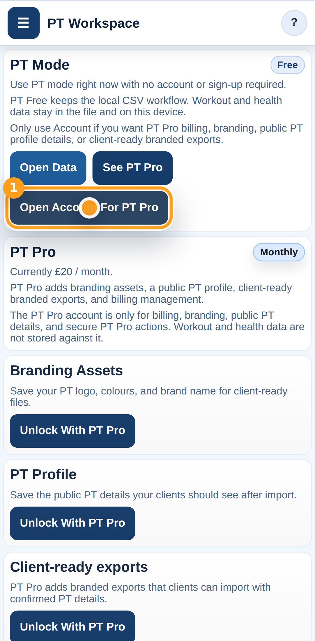 Open Account from PT Workspace