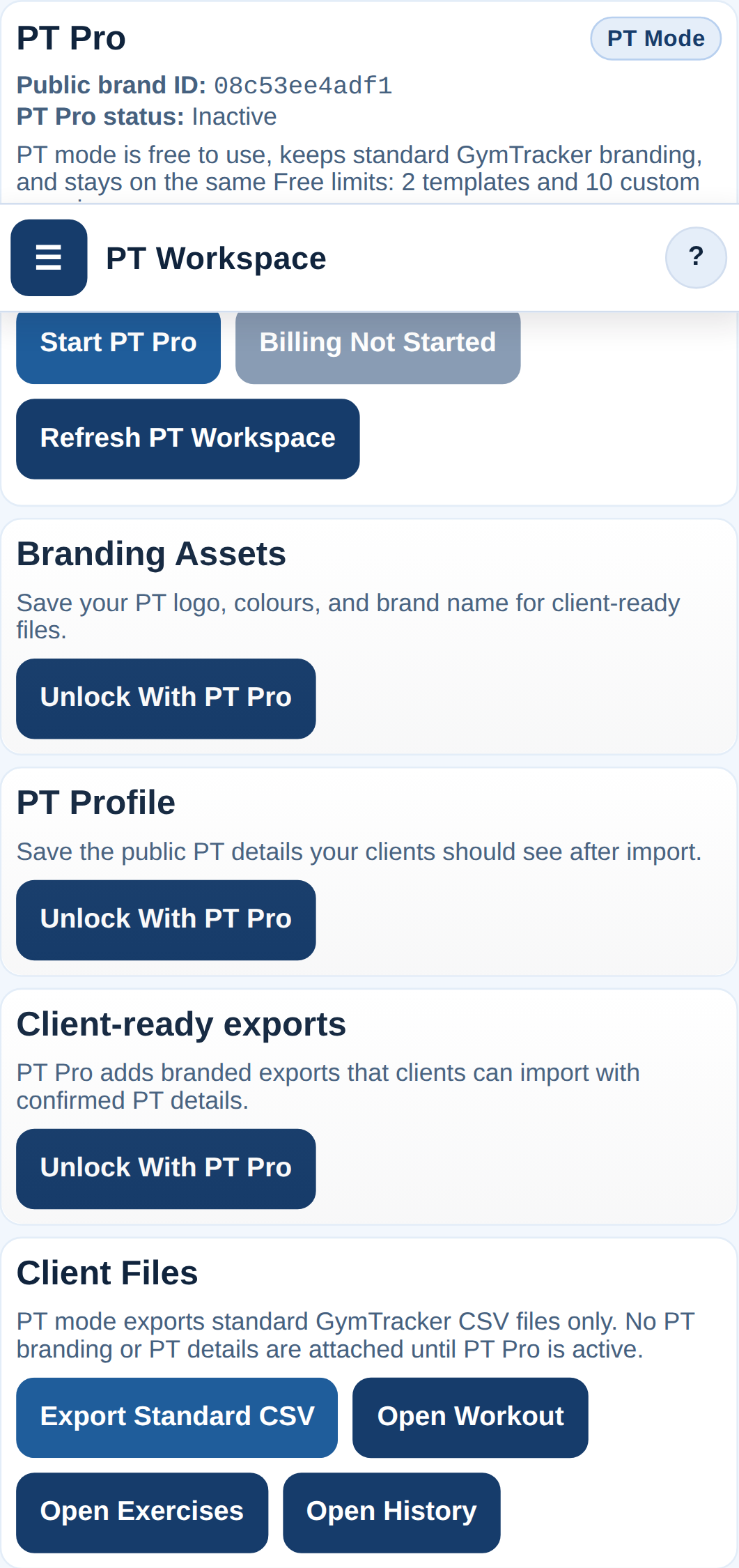 Review PT mode and the PT Pro upgrade path